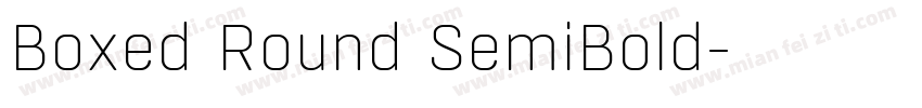 Boxed Round SemiBold字体转换